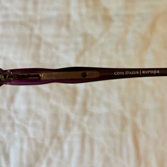 COTE D’AZUR Eyeglasses Frames Purple Violet New - Picture 5 of 11